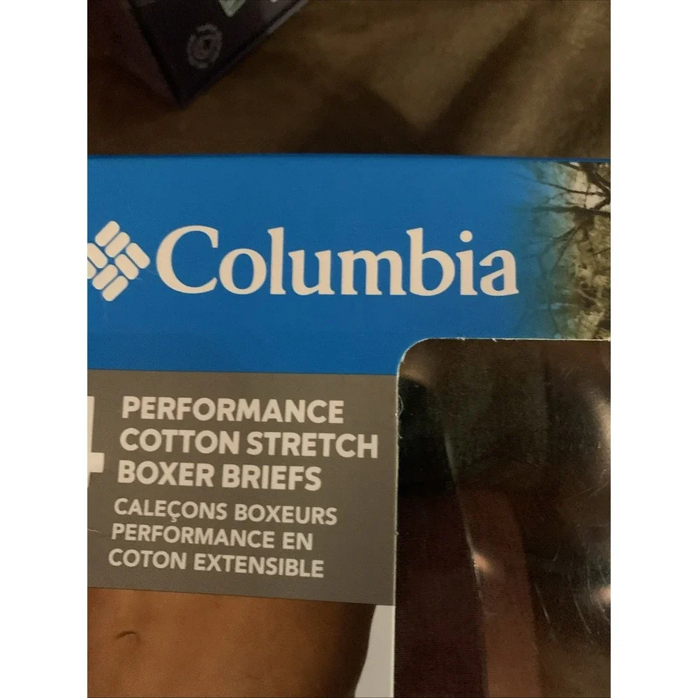 Columbia Performance Cotton Stretch Boxer Briefs Pack Of 4 Men Underwear Size‎ S